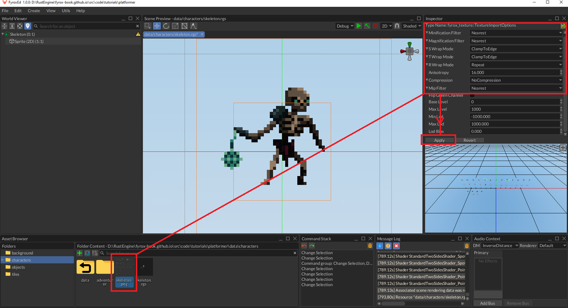 skeleton prefab texture
